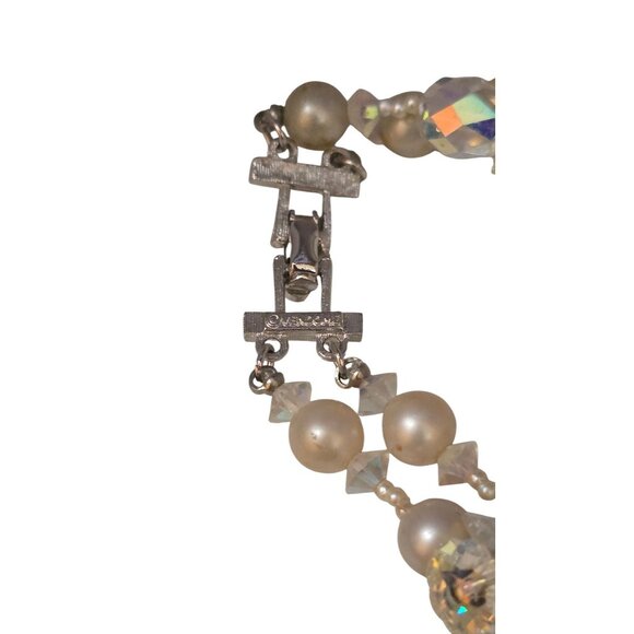 Vendome Pearl Crystal And Rivoli Double Strand Bracelet (A4517) - Picture 5 of 5